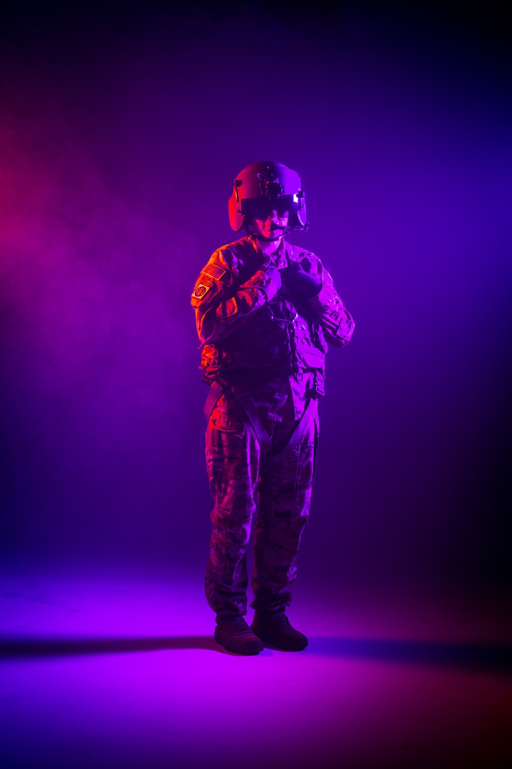 South Carolina Army National Guard aviators participate in a recruiting photoshoot