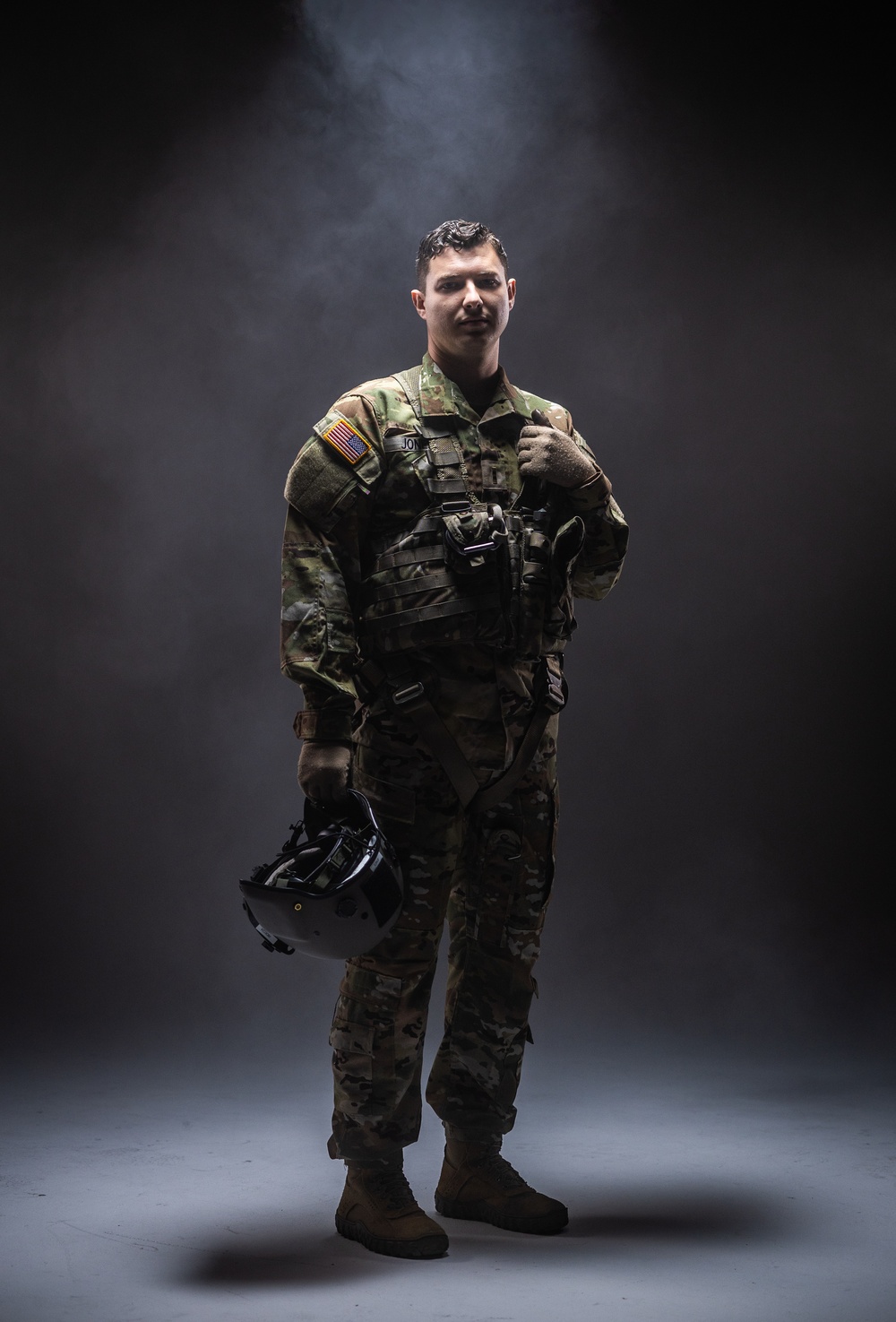 South Carolina Army National Guard aviators participate in a recruiting photoshoot