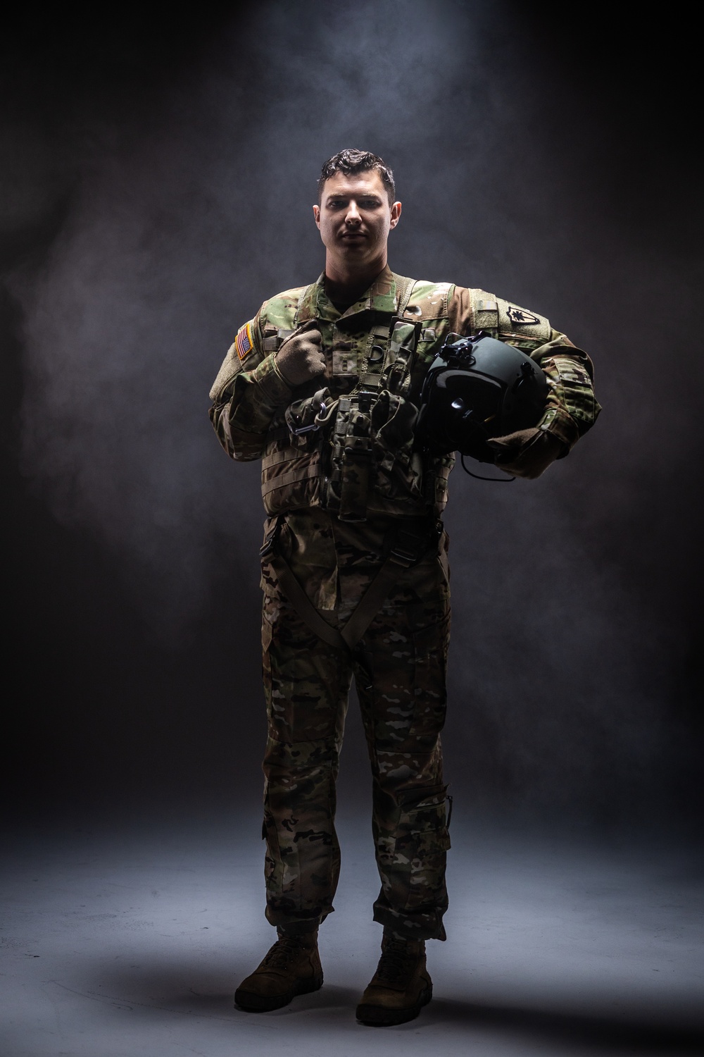 South Carolina Army National Guard aviators participate in a recruiting photoshoot