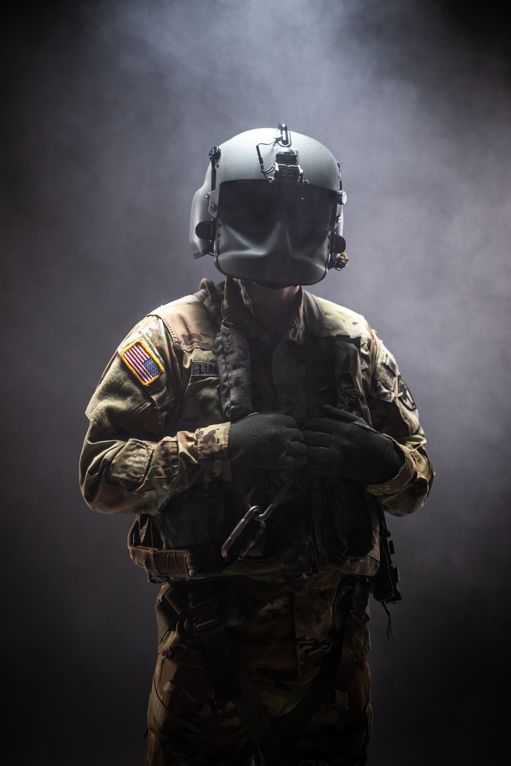 South Carolina Army National Guard aviators participate in a recruiting photoshoot