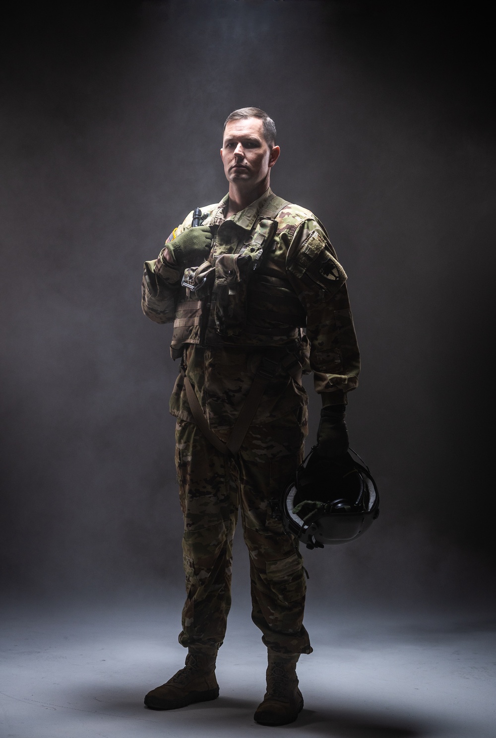 South Carolina Army National Guard aviators participate in a recruiting photoshoot