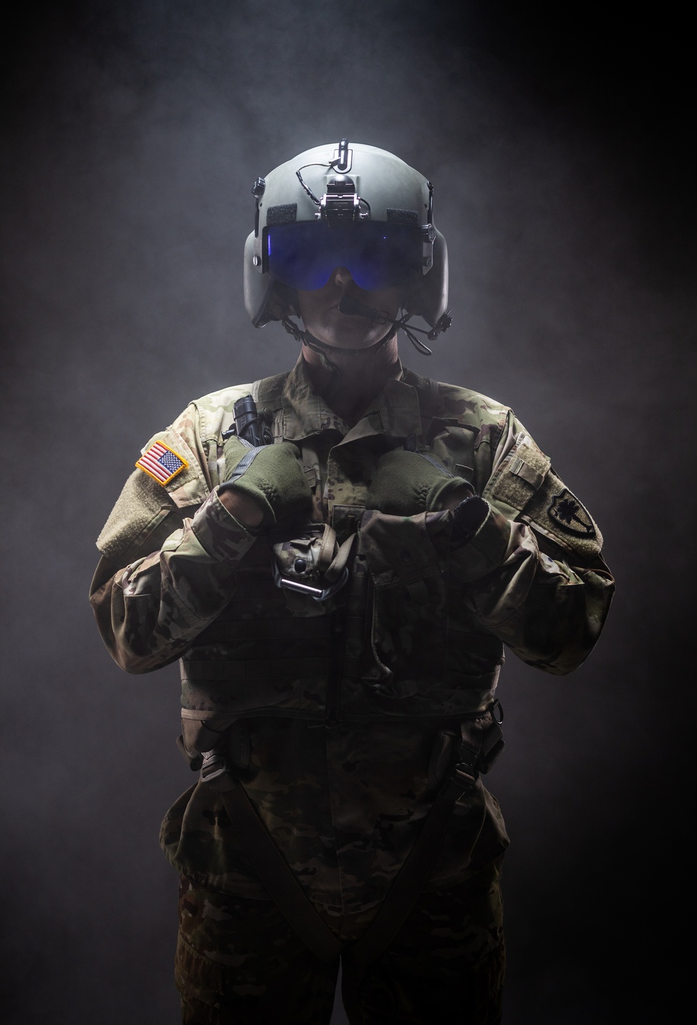 South Carolina Army National Guard aviators participate in a recruiting photoshoot
