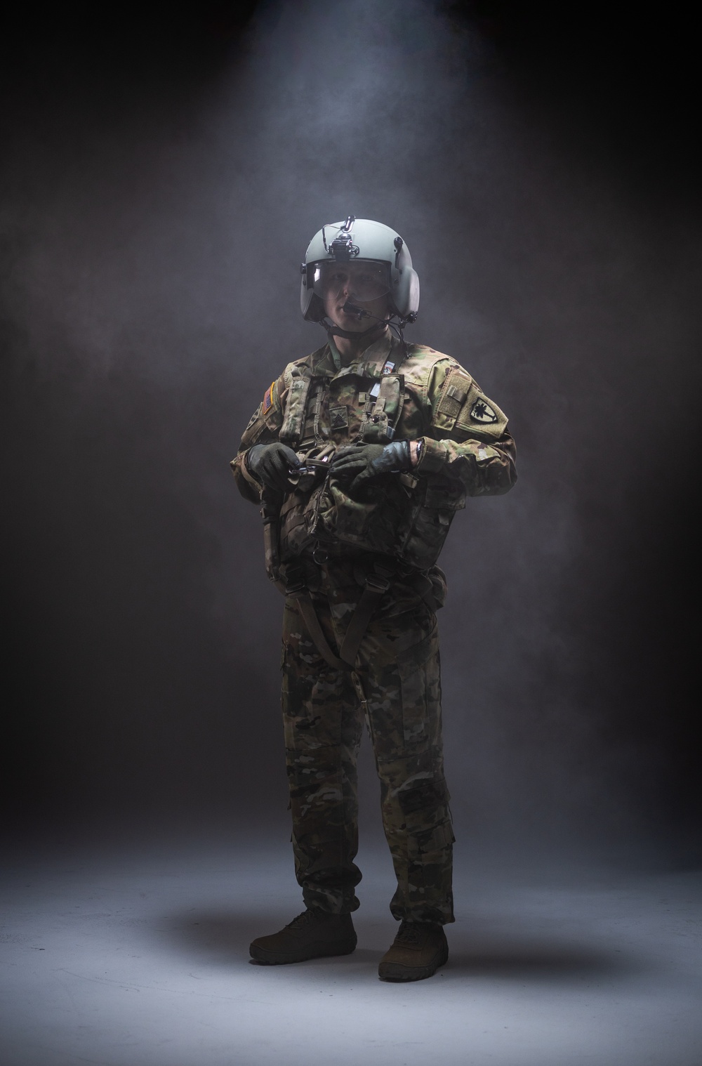 South Carolina Army National Guard aviators participate in a recruiting photoshoot