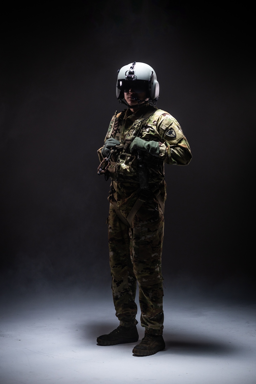 South Carolina Army National Guard aviators participate in a recruiting photoshoot