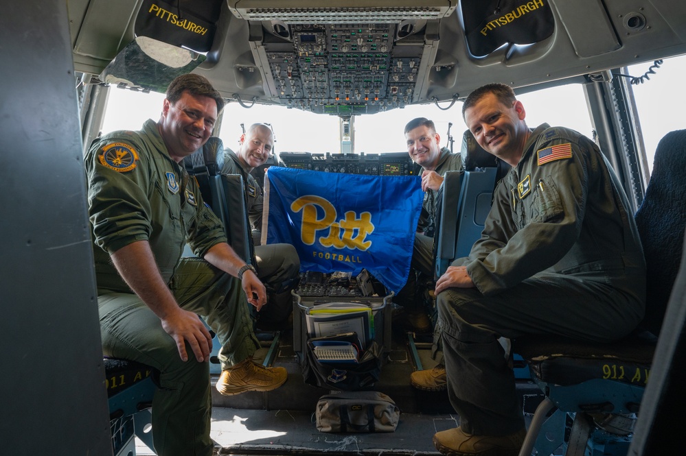 Alma mater: 911th AW crew of Pitt grads conducts flyover for Backyard Brawl