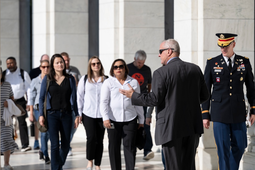 Members of Leadership VA Participate in a Public Wreath-Laying Ceremony at the Tomb of the Unknown Soldier