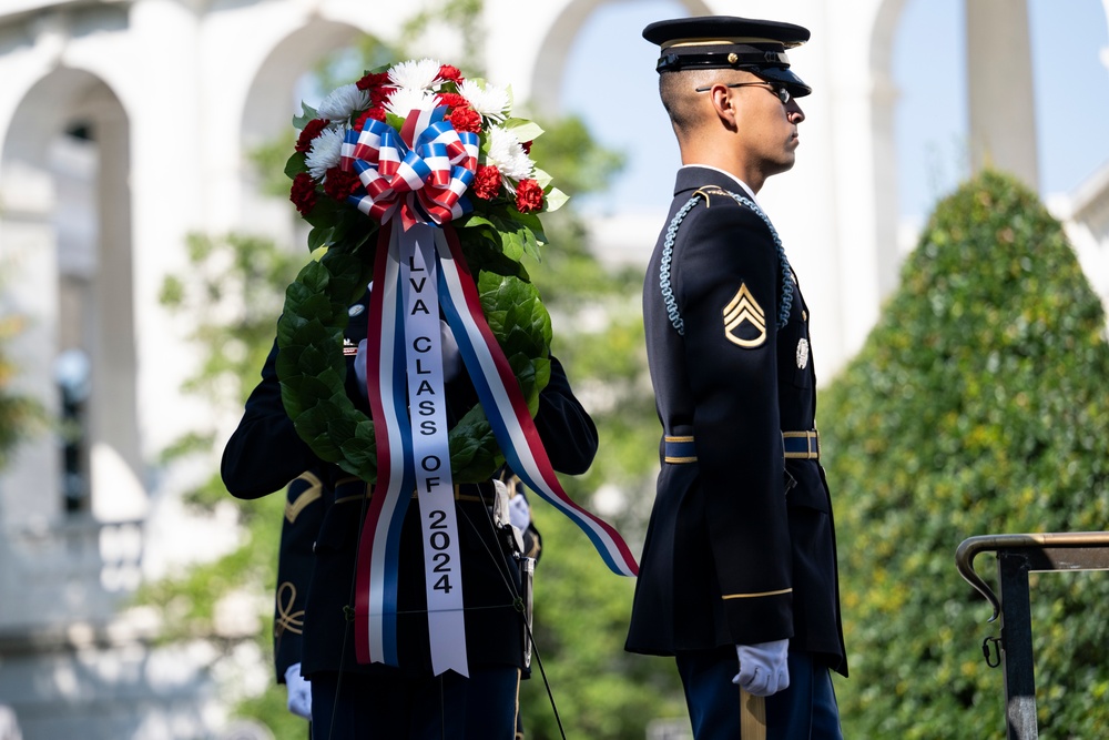 Members of Leadership VA Participate in a Public Wreath-Laying Ceremony at the Tomb of the Unknown Soldier