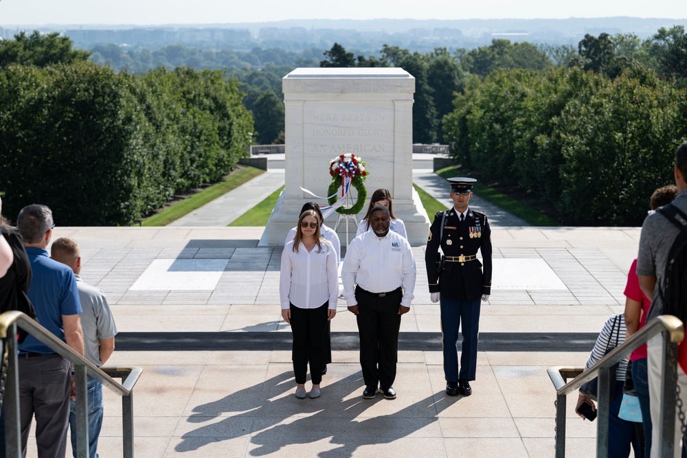 Members of Leadership VA Participate in a Public Wreath-Laying Ceremony at the Tomb of the Unknown Soldier