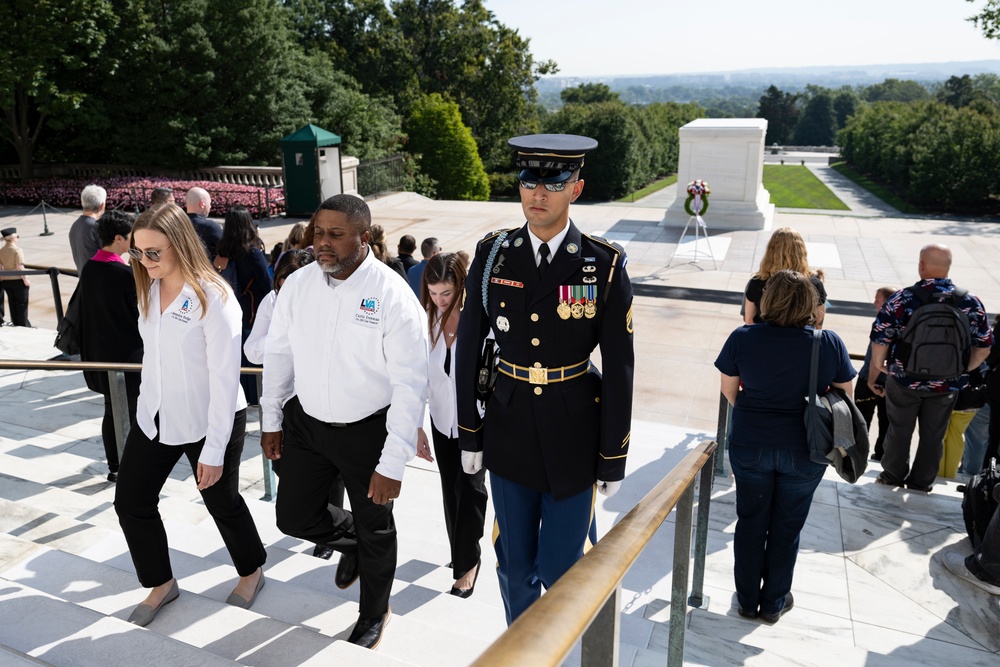 Members of Leadership VA Participate in a Public Wreath-Laying Ceremony at the Tomb of the Unknown Soldier