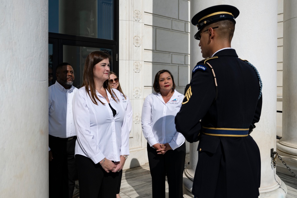 Members of Leadership VA Participate in a Public Wreath-Laying Ceremony at the Tomb of the Unknown Soldier