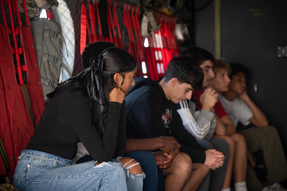 Colonel Zadok Magruder High School students tour Army National Guard hangar at Aberdeen Proving Ground