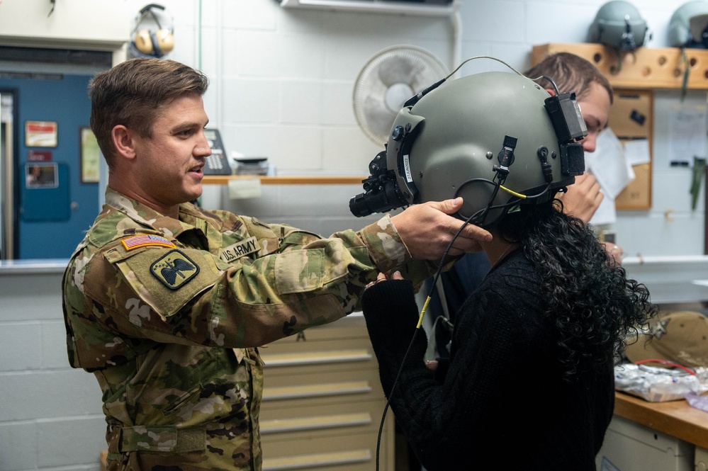 Colonel Zadok Magruder High School students tour Army National Guard hangar at Aberdeen Proving Ground