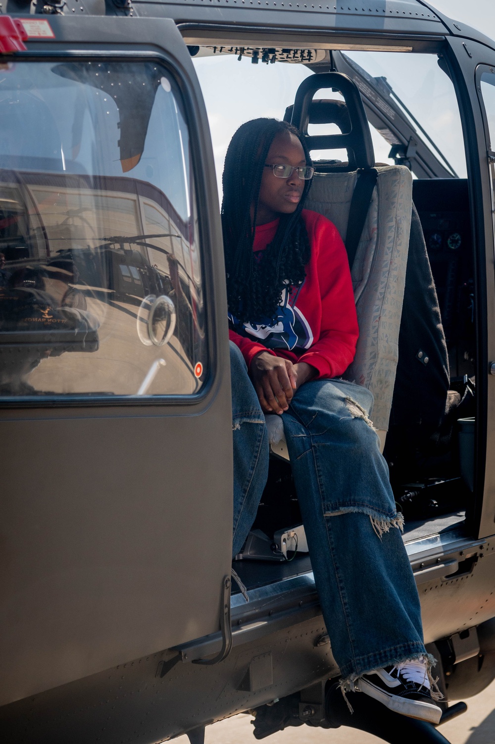 Colonel Zadok Magruder High School students tour Army National Guard hangar at Aberdeen Proving Ground