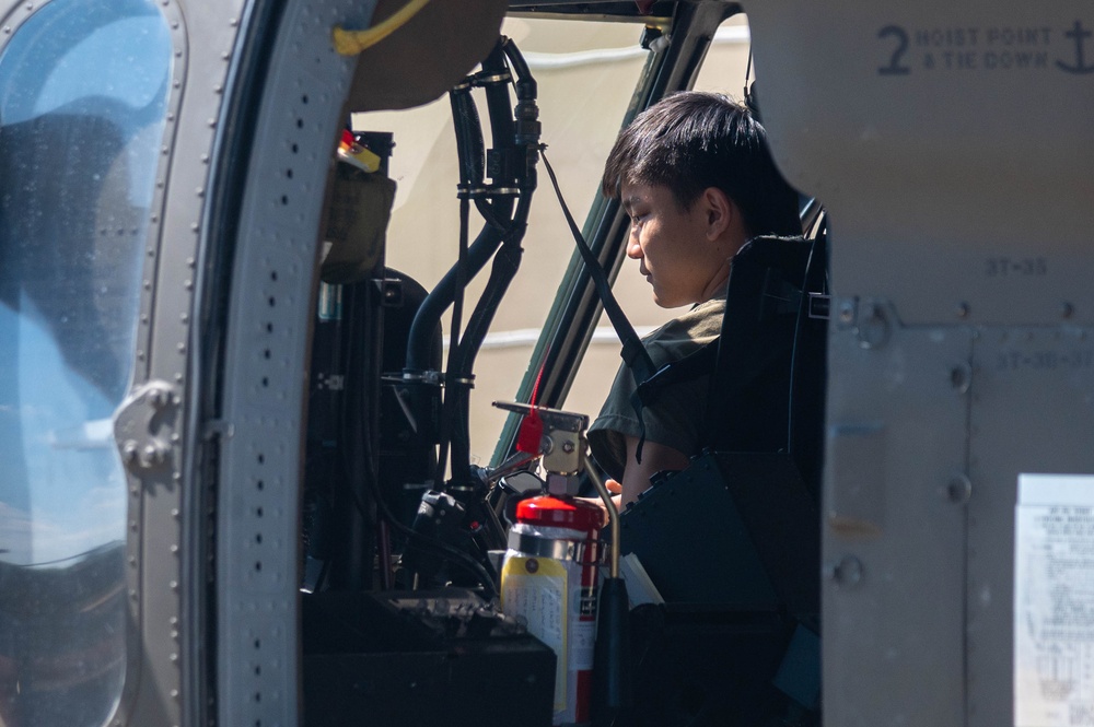 Colonel Zadok Magruder High School students tour Army National Guard hangar at Aberdeen Proving Ground