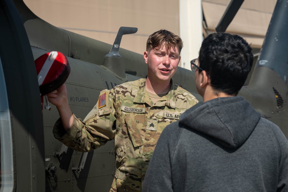 Colonel Zadok Magruder High School students tour Army National Guard hangar at Aberdeen Proving Ground