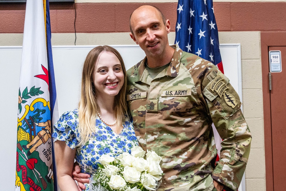 2nd Battalion, 19th Special Forces Group (A) Celebrate the Promotion of Master Sgt. Nathan Smith to Sgt. Maj.