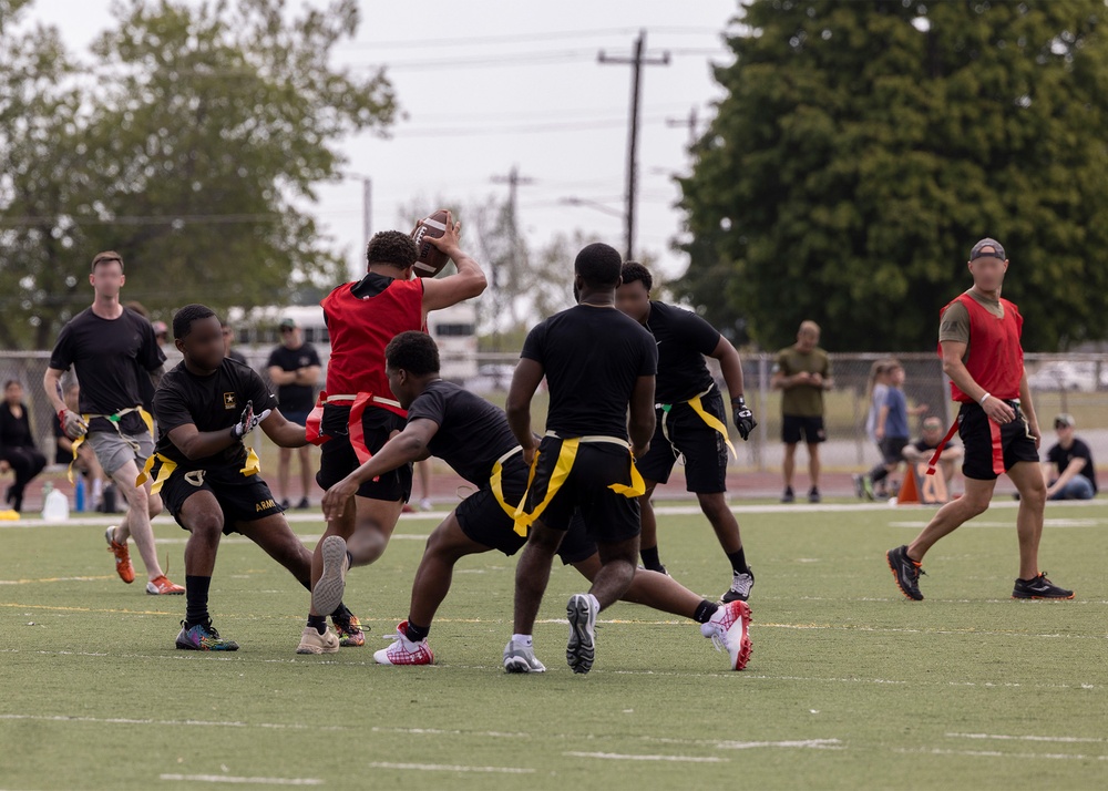 5th SFG(A) Soldiers Compete During 63rd Annual Legion Week Flag Football Tournament