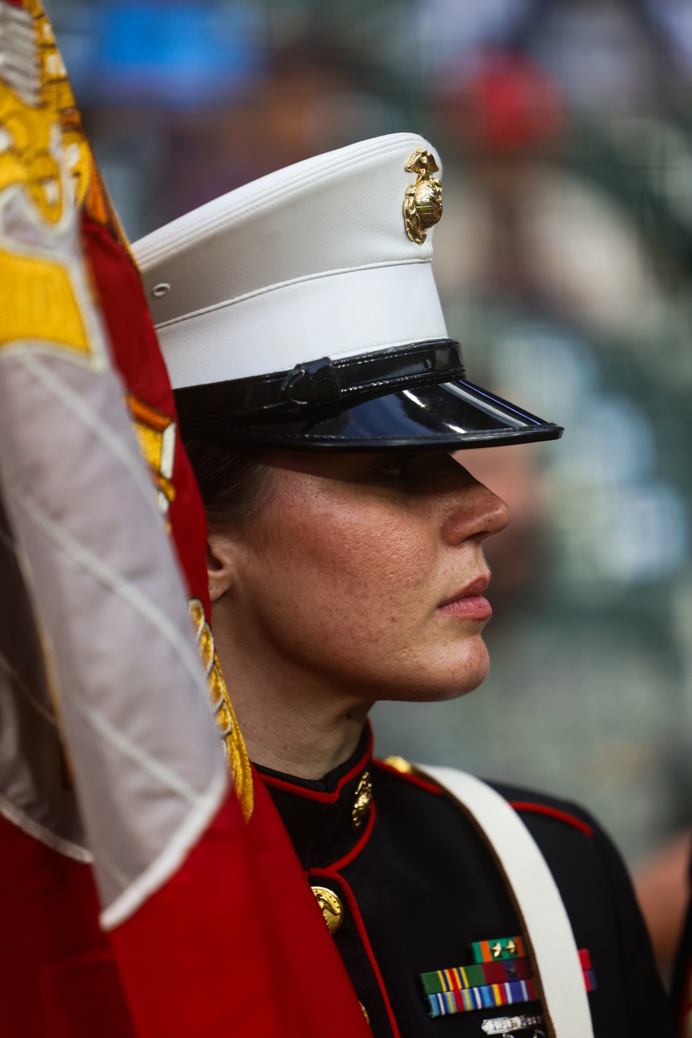 U.S. Marines with Recruiting Station Milwaukee Present Colors at Brewer Game