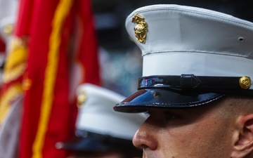 U.S. Marines with Recruiting Station Milwaukee Present Colors at Brewer Game