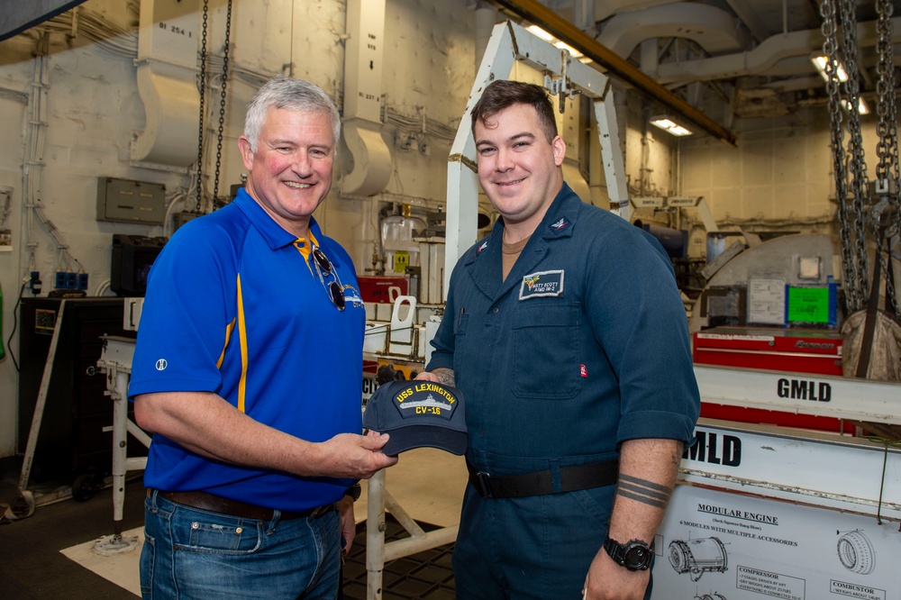 USS Lexington (CV-16) Museum staff tours USS Carl Vinson