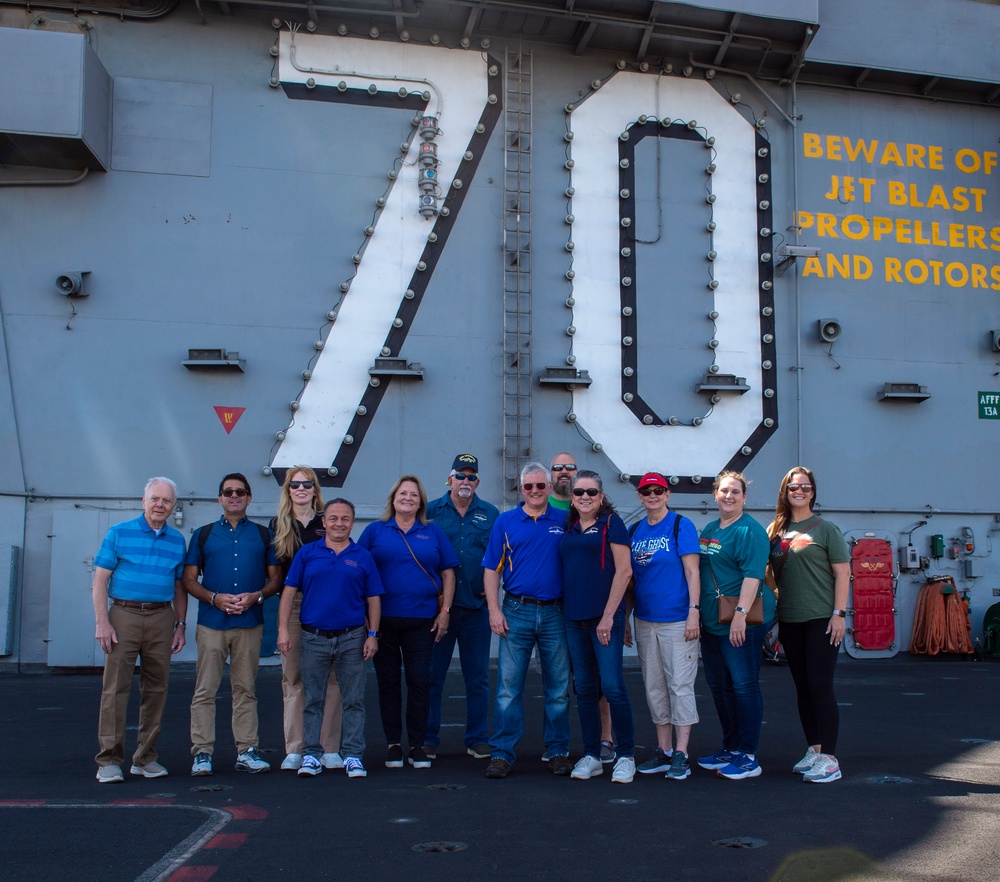 USS Lexington (CV-16) Museum staff tours USS Carl Vinson