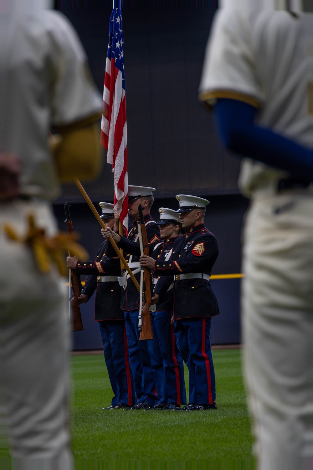 Marine Corps Recruiting Station Milwaukee - Brewers Color Guard