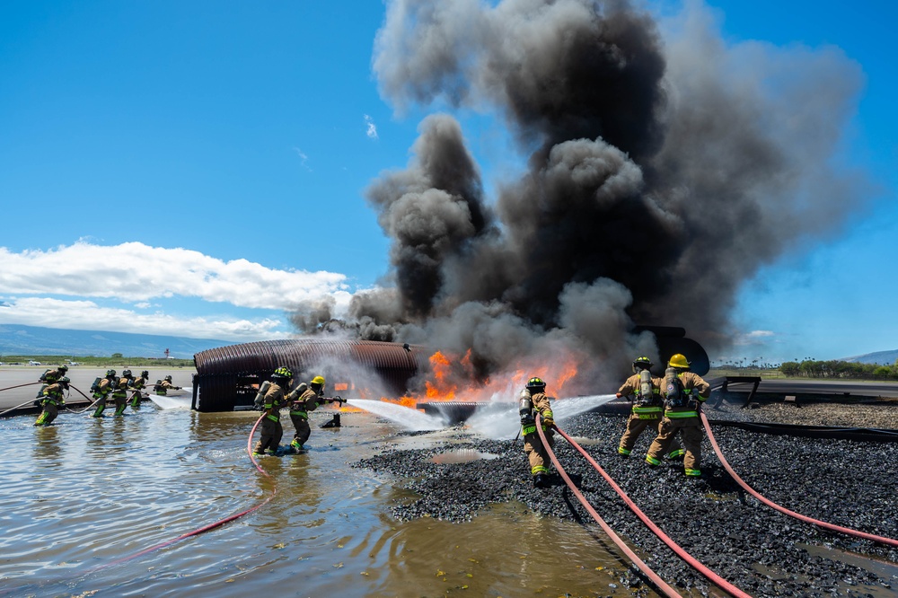 Reserve Airmen Join Forces with Marines, Army, and Local Firefighters for Fire Training in Maui