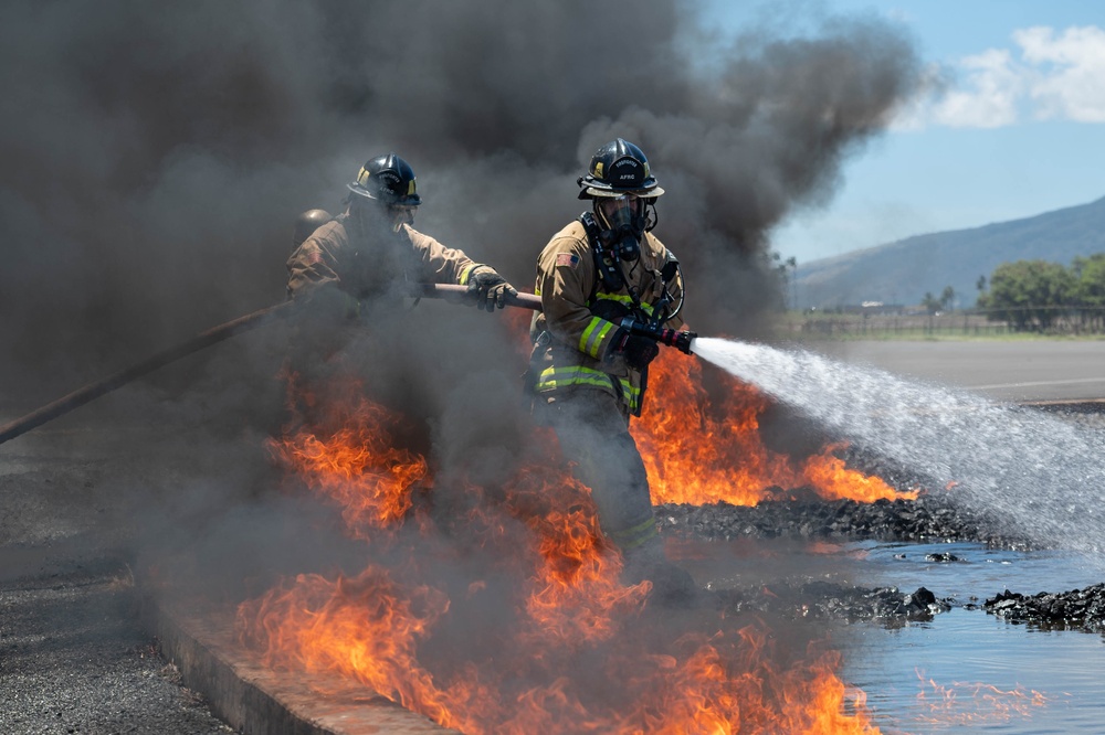 Reserve Airmen Join Forces with Marines, Army, and Local Firefighters for Fire Training in Maui