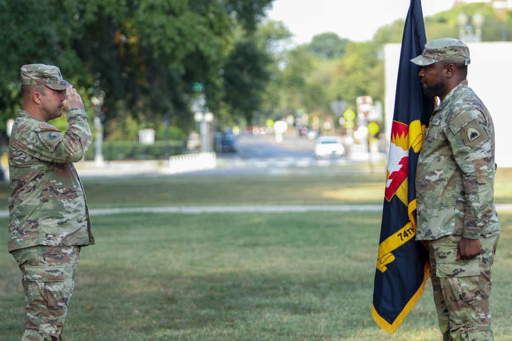 District of Columbia National Guard, 74th Troop Command soldiers, hold Assumption of Responsibility Ceremony