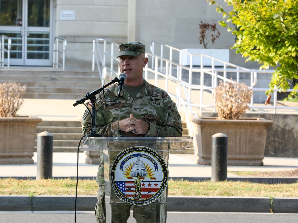 District of Columbia National Guard, 74th Troop Command soldiers, hold Assumption of Responsibility Ceremony