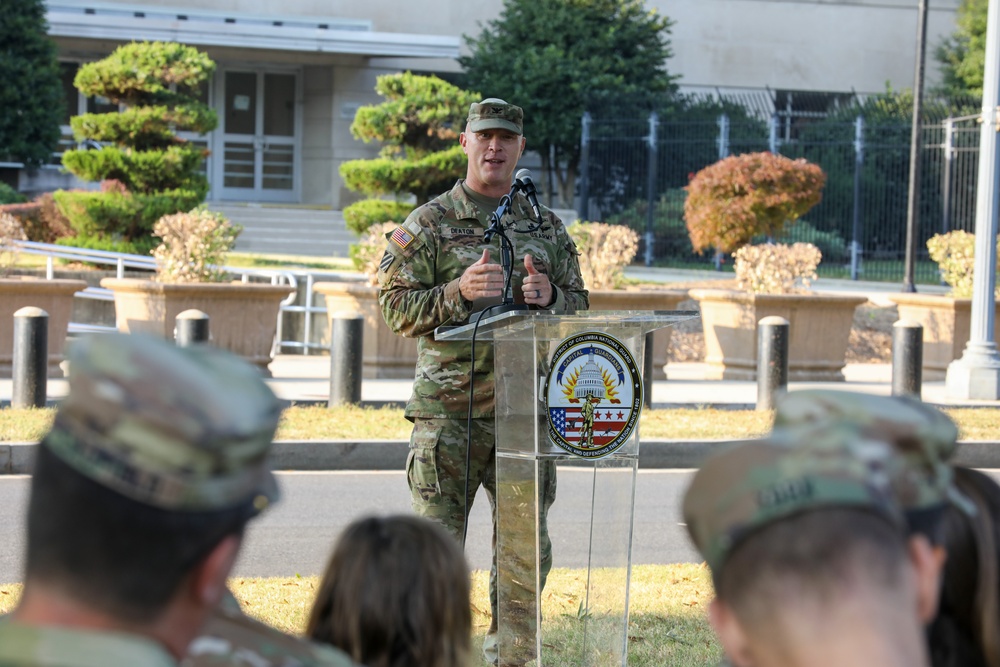 District of Columbia National Guard, 74th Troop Command soldiers, hold Assumption of Responsibility Ceremony