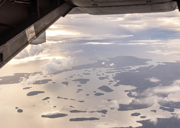 MRF-D 24.3: VMM-268 (Rein.) Marines fly MV-22B Osprey from Munda to Honiara during Operation Render Safe 2024-2