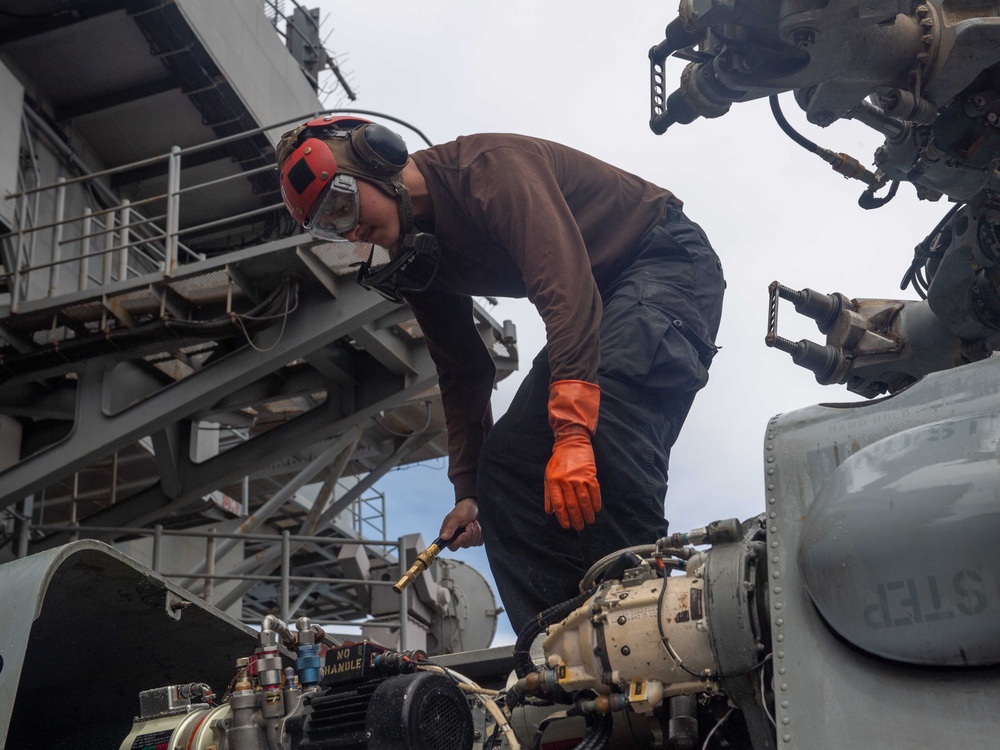 Cleaning Aircraft Aboard Theodore Roosevelt