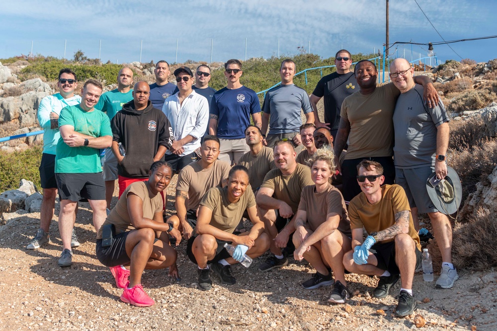 NSA Souda Bay Chief petty officer selects paint local church