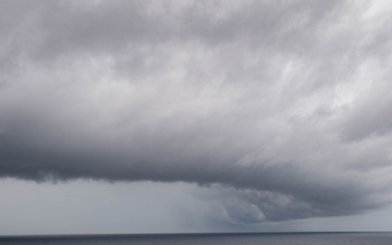 Theodore Roosevelt Transits Stormy Skies in Indian Ocean