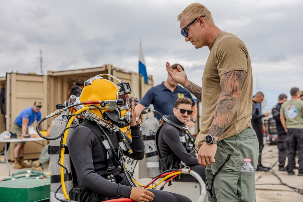 Sea Breeze 2024 - Navy Divers conduct Underwater Welding with Partners and Allies