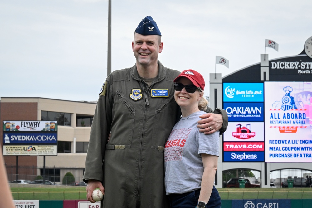 19 AW commander throws first pitch, engages with community