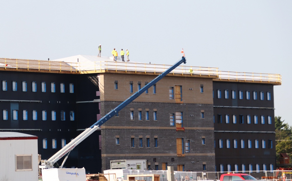 September 2024 construction operations of fiscal year 2022-funded South Barracks Project at Fort McCoy