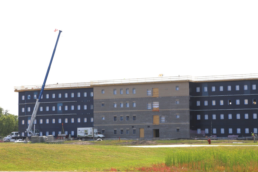 September 2024 construction operations of fiscal year 2022-funded South Barracks Project at Fort McCoy