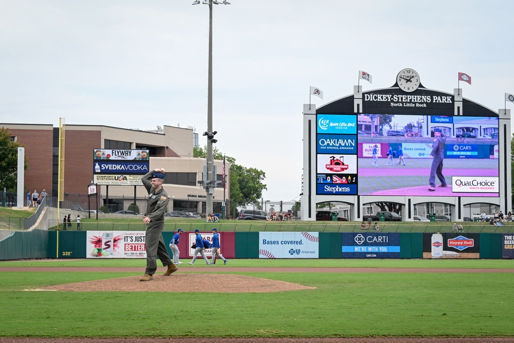 19 AW commander throws first pitch, engages with community