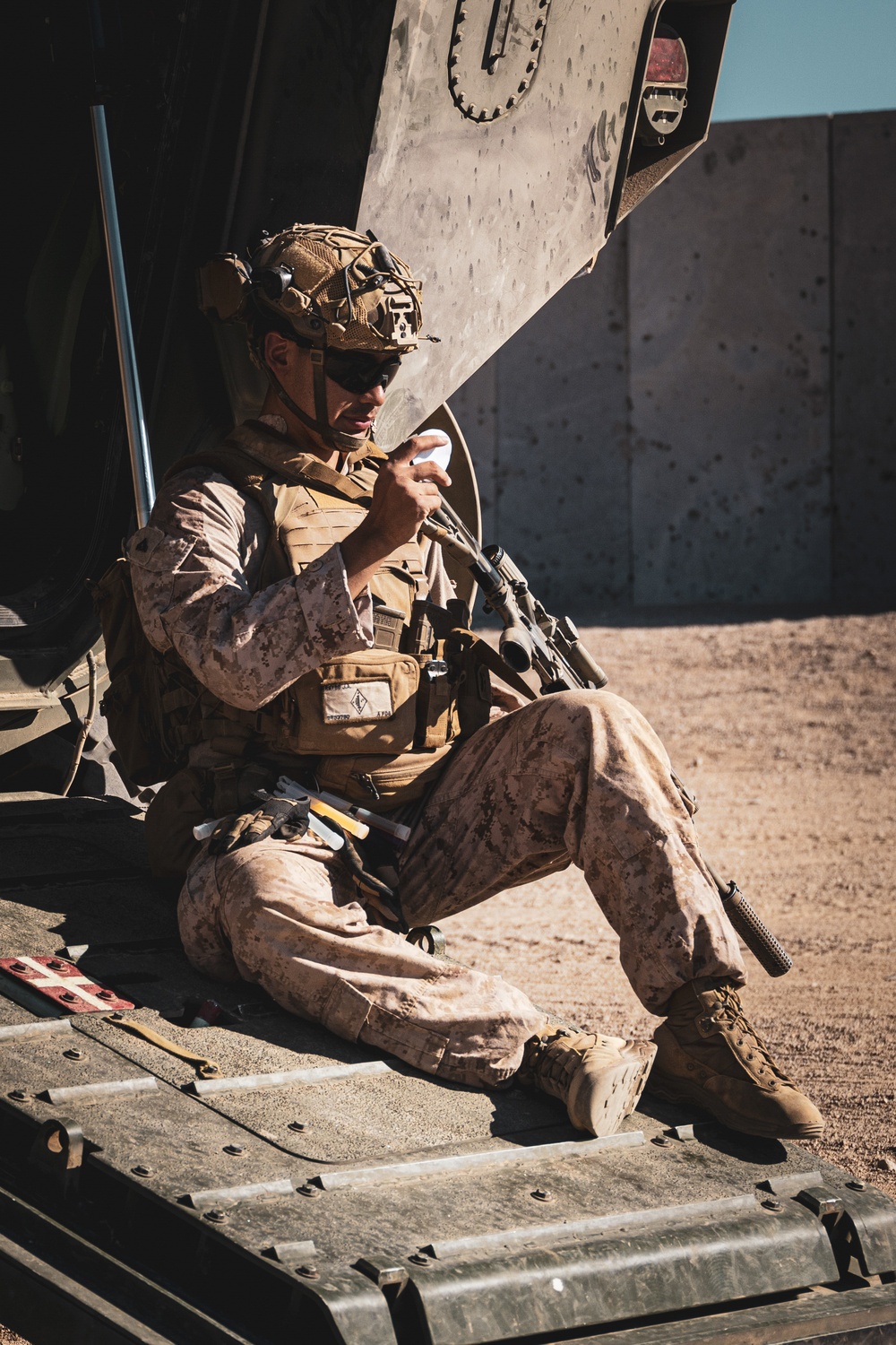 Marines with 3/5 conduct range 205 as part of SLTE 5-24