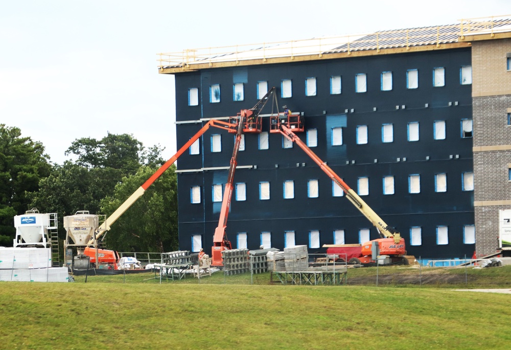 September 2024 construction operations of fiscal year 2022-funded South Barracks Project at Fort McCoy