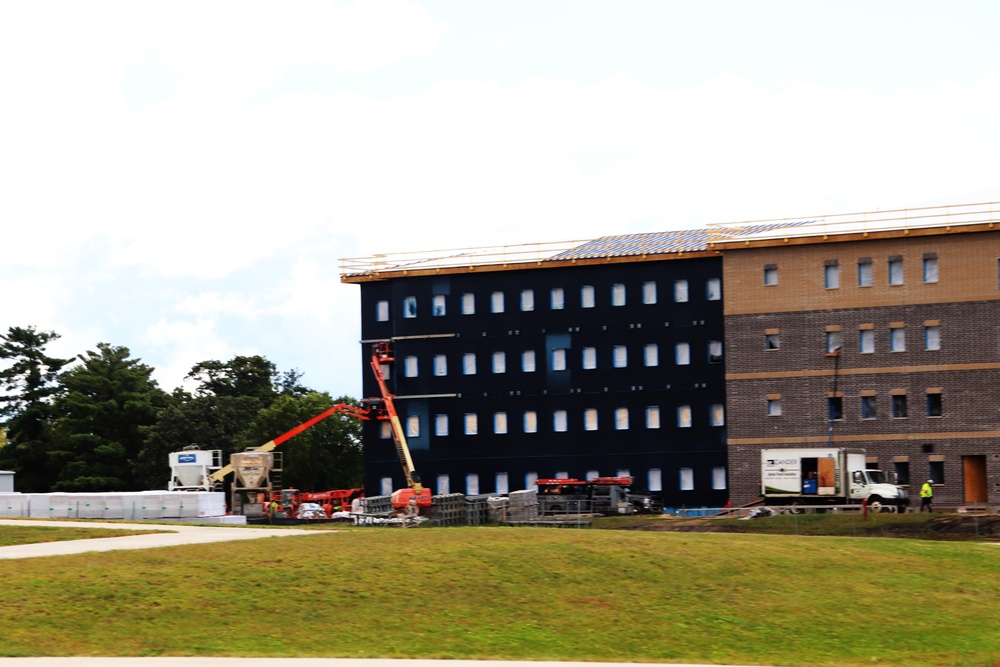 September 2024 construction operations of fiscal year 2022-funded South Barracks Project at Fort McCoy