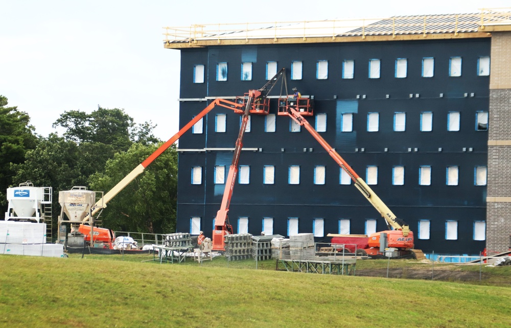 September 2024 construction operations of fiscal year 2022-funded South Barracks Project at Fort McCoy