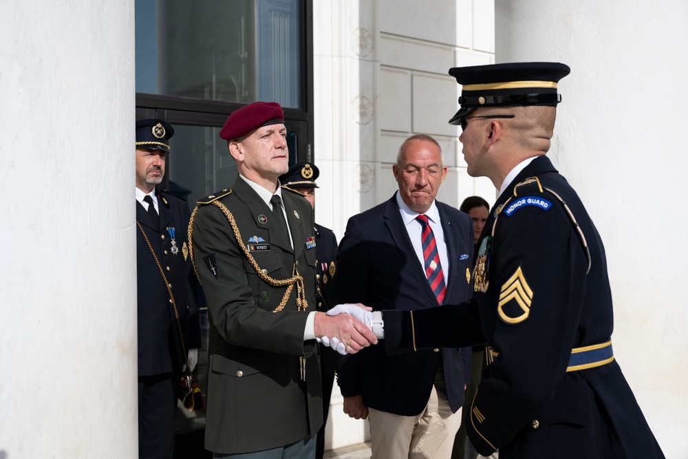 Embassy of the Kingdom of Belgium Defense Attaché Brig. Gen. Bart Verbist Visits Arlington National Cemetery