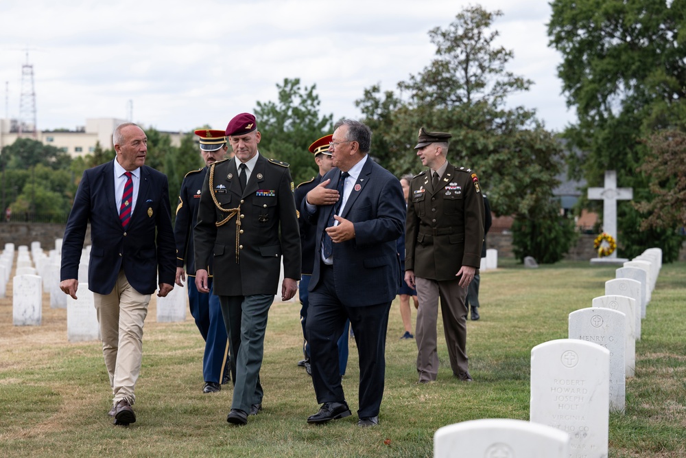 Embassy of the Kingdom of Belgium Defense Attaché Brig. Gen. Bart Verbist Visits Arlington National Cemetery