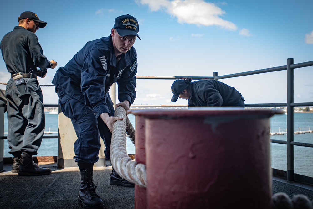 Nimitz Sailors Heave Line