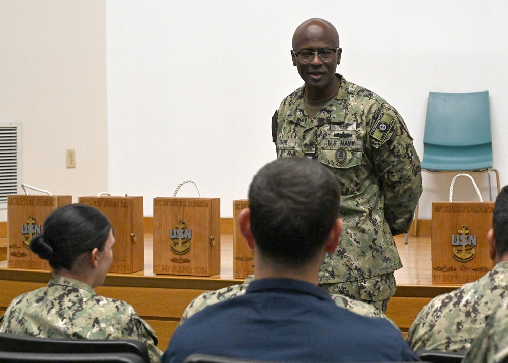 Fleet Master Chief Don Davis visits Naval Station Everett