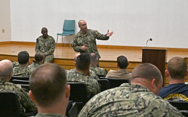 Fleet Master Chief Don Davis visits Naval Station Everett