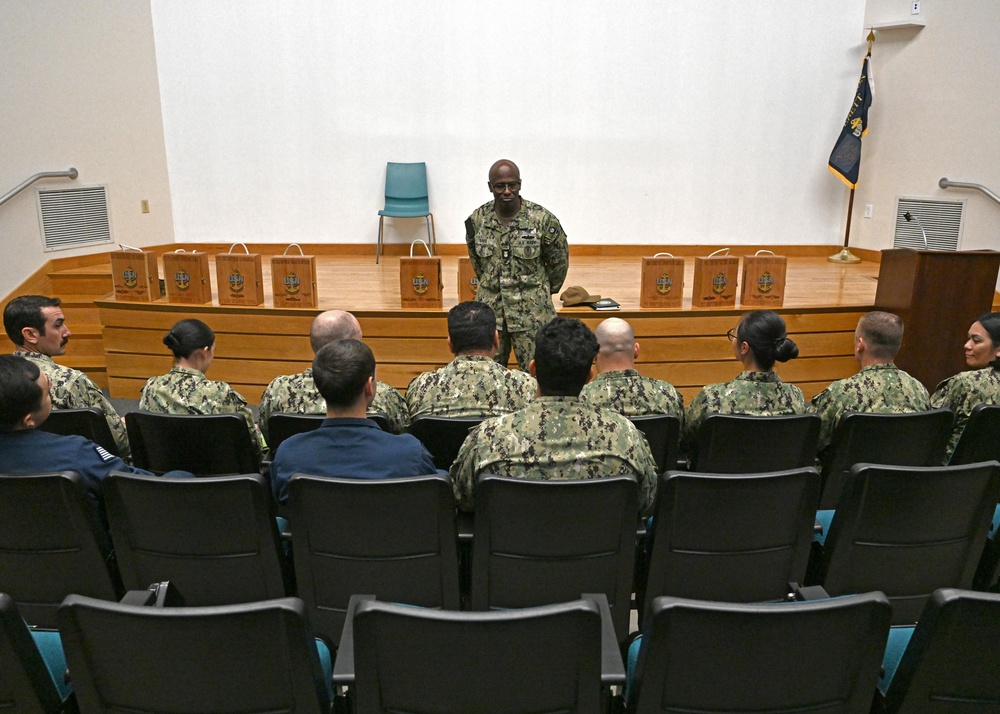 Fleet Master Chief Don Davis visits Naval Station Everett